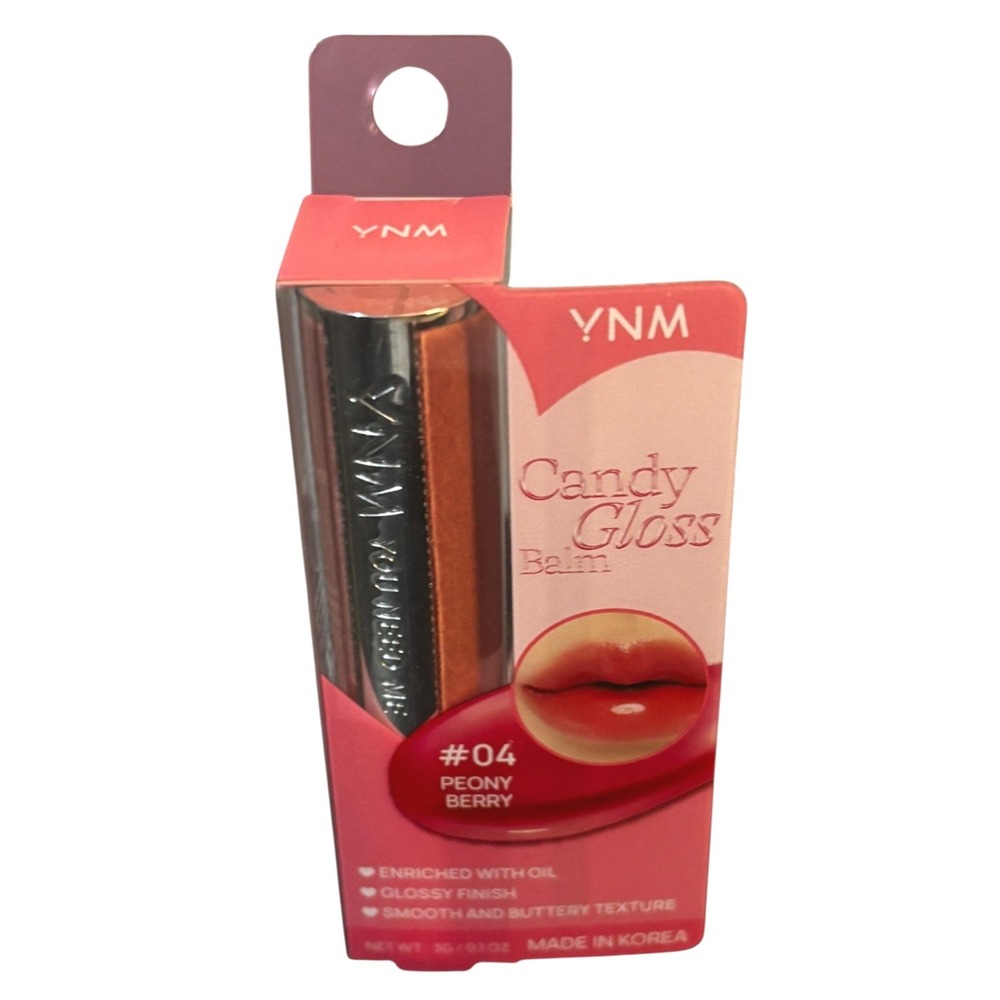 YNM Candy Gloss Balm 04 Peony Berry Moisturizing Lip Tint Glossy Finish 3g